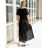 imageSimplee Womens 2025 Summer Boho Maxi Dress V Neck Empire Waist Long Flowy Dresses with PocketsBlack