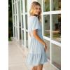 imageSimplee Womens 2025 Summer Mini Dress Eyelet Short Sleeve Cocktail Short Dresses Cute A Line Sun Dress with PocketsBlue