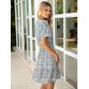 imageSimplee Womens 2025 Summer Mini Dress Eyelet Short Sleeve Cocktail Short Dresses Cute A Line Sun Dress with PocketsWhite Floral