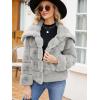 imageSimplee Apparel Womens Faux Fur Coat Fleece Cropped Jacket Long Sleeve Fur Coats Warm Winter Jackets 2025Grey