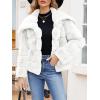 imageSimplee Apparel Womens Faux Fur Coat Fleece Cropped Jacket Long Sleeve Fur Coats Warm Winter Jackets 2025White