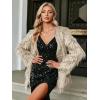 imageSimplee Apparel Womens Long Sleeve Fluffy Faux Fur Warm CoatBeige