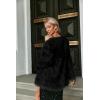 imageSimplee Apparel Womens Long Sleeve Fluffy Faux Fur Warm CoatBlack