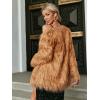 imageSimplee Apparel Womens Long Sleeve Fluffy Faux Fur Warm CoatKhaki
