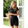 imageSimplee Womens 2025 Denim Romper Casual Short Sleeve Cargo Jean Romper Overall Shorts With PocketsBlack