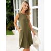 imageSimplee Womens 2025 Summer Mini Dress  Casual Sleeveless Button Down Vacation Short Sundress with PocketsArmy Green