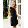 imageSimplee Womens 2025 Summer Mini Dress  Casual Sleeveless Button Down Vacation Short Sundress with PocketsBlack