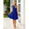 imageSimplee Womens 2025 Summer Mini Dress  Casual Sleeveless Button Down Vacation Short Sundress with PocketsBlue Purple