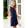imageSimplee Womens 2025 Summer Mini Dress  Casual Sleeveless Button Down Vacation Short Sundress with PocketsNavy Blue