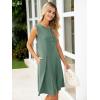 imageSimplee Womens 2025 Summer Mini Dress  Casual Sleeveless Button Down Vacation Short Sundress with PocketsSage Green
