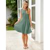 imageSimplee Womens 2025 Summer Mini Dress  Casual Sleeveless Button Down Vacation Short Sundress with PocketsSage Green