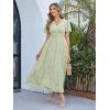 imageSimplee Womens Boho Floral Maxi Dress Flowy Casual V Neck Short Sleeve Wedding Guest Holiday Beach Long Dress1lightgreen
