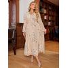 imageSimplee Womens Boho Floral Maxi Dress Flowy Casual V Neck Short Sleeve Wedding Guest Holiday Beach Long DressP2pink