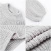 imageSimplee Womens Casual Long Sleeve Loose Pullover Knit Sweater Jumper Top Grey One Size