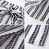 imageSimplee Womens Casual Split Wide Leg Pants High Waist Palazzo Flowy Beach Pants Summer Boho Lounge Pants with PocketsA1white Stripe