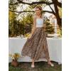imageSimplee Womens Casual Split Wide Leg Pants High Waist Palazzo Flowy Beach Pants Summer Boho Lounge Pants with PocketsB1leopard Printed
