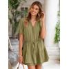 imageSimplee Womens Cute Summer Rompers  Casual V Neck Short Sleeve Ruffle Boho Romper Dresses Beach OutfitsArmy Green