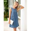imageSimplee Womens Denim Dress Summer Sleeveless Casual Mini Dresses Crewneck Western Jean Dress with PocketsDenim Blue