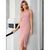 imageSimplee Womens Fall Wedding Guest Maxi Dress Boho Flowy V Neck Short Sleeve Semi Formal Sparkly Bridesmaid DressCpink
