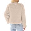 imageSimplee Womens Faux Fur Coat Furry Cropped Jacket Long Sleeve Warm Open Front Fur JacketsApricot