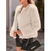 imageSimplee Womens Faux Fur Coat Furry Cropped Jacket Long Sleeve Warm Open Front Fur JacketsApricot