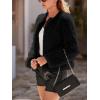 imageSimplee Womens Faux Fur Coat Furry Cropped Jacket Long Sleeve Warm Open Front Fur JacketsBlack