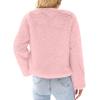 imageSimplee Womens Faux Fur Coat Furry Cropped Jacket Long Sleeve Warm Open Front Fur JacketsPink