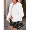 imageSimplee Womens Faux Fur Coat Furry Cropped Jacket Long Sleeve Warm Open Front Fur JacketsWhite
