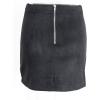 imageSimplee Womens High Waist Faux Suede Mini Bodycon SkirtBlack
