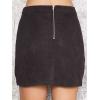 imageSimplee Womens High Waist Faux Suede Mini Bodycon SkirtBlack
