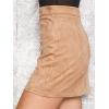imageSimplee Womens High Waist Faux Suede Mini Bodycon SkirtCamel