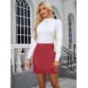 imageSimplee Womens High Waist Faux Suede Mini Bodycon SkirtRed