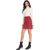 imageSimplee Womens High Waist Faux Suede Mini Bodycon SkirtRed