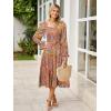 imageSimplee Womens Long Sleeve Maxi Dress Casual Square Neck Smocked Flowy Fall Wedding Guest DressesFloral1