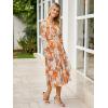 imageSimplee Womens Long Sleeve Maxi Dress Casual Square Neck Smocked Flowy Fall Wedding Guest DressesFloral3