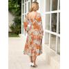 imageSimplee Womens Long Sleeve Maxi Dress Casual Square Neck Smocked Flowy Fall Wedding Guest DressesFloral3
