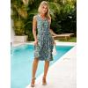 imageSimplee Womens Sleeveless Sundress Summer Casual Eyelet Button Down Short Dress Flowy Beach Tank Mini Dress with PocketBlue Floral Unlined