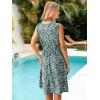 imageSimplee Womens Sleeveless Sundress Summer Casual Eyelet Button Down Short Dress Flowy Beach Tank Mini Dress with PocketBlue Floral Unlined