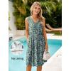 imageSimplee Womens Sleeveless Sundress Summer Casual Eyelet Button Down Short Dress Flowy Beach Tank Mini Dress with PocketBlue Floral Unlined