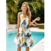 imageSimplee Womens Sleeveless Sundress Summer Casual Eyelet Button Down Short Dress Flowy Beach Tank Mini Dress with PocketBlue Yellow Floral Unlined