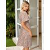 imageSimplee Womens Summer Casual V Neck Dress Sexy Short Sleeve Mini Sundress Boho Western Empire Waist Pocket Dresses 2025White Floral