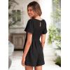 imageSimplee Womens Summer Short Sleeve Romper Casual Loose Decorative Button Smocked Dressy Shorts Jumper Jumpsuit 2025Black