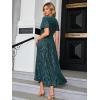 imageSimplee Womens V Neck Velvet Maxi Dress Short Sleeve Empire Waist Long Formal Dress for Wedding Guest4green Floral