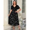 imageSimplee Womens V Neck Velvet Maxi Dress Short Sleeve Empire Waist Long Formal Dress for Wedding GuestPblack2