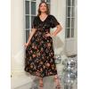 imageSimplee Womens V Neck Velvet Maxi Dress Short Sleeve Empire Waist Long Formal Dress for Wedding GuestPbrown2
