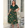 imageSimplee Womens V Neck Velvet Maxi Dress Short Sleeve Empire Waist Long Formal Dress for Wedding GuestPemerald Green2