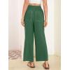 imageSimplee Womens Wide Leg Palazzo Pants High Waisted Boho Casual Drawstring Linen Pants Trousers with Pockets