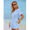imageSimplee Womens Summer Dressy Casual Short Sleeve Cute Rompers Empire Waist Flowy Dress1light Blue