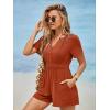 imageSimplee Womens Summer Dressy Casual Short Sleeve Cute Rompers Empire Waist Flowy Dress1orange