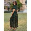 imageSimplee Womens Velvet Wrap Dress Short Sleeve High Split Fall Wedding Guest Dresses Long Formal Cocktail Party DressesGreen Brown